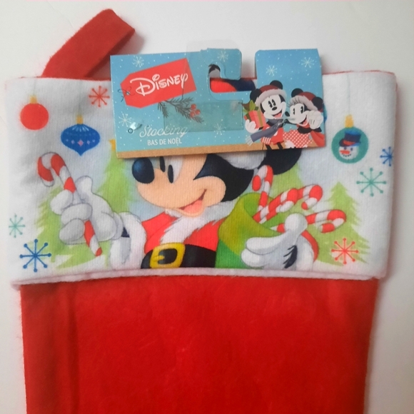 New Frozen Mickey Minnie Christmas Stocking Disney Felt Embossed Snowflake 16" - Picture 5 of 8